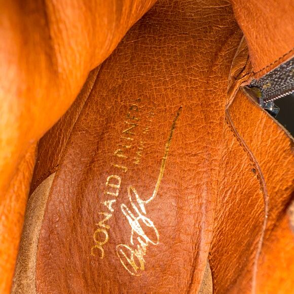 Donald J. Pliner Couture SIGNED boots leather calf hair animal print 7.5 - Picture 12 of 16